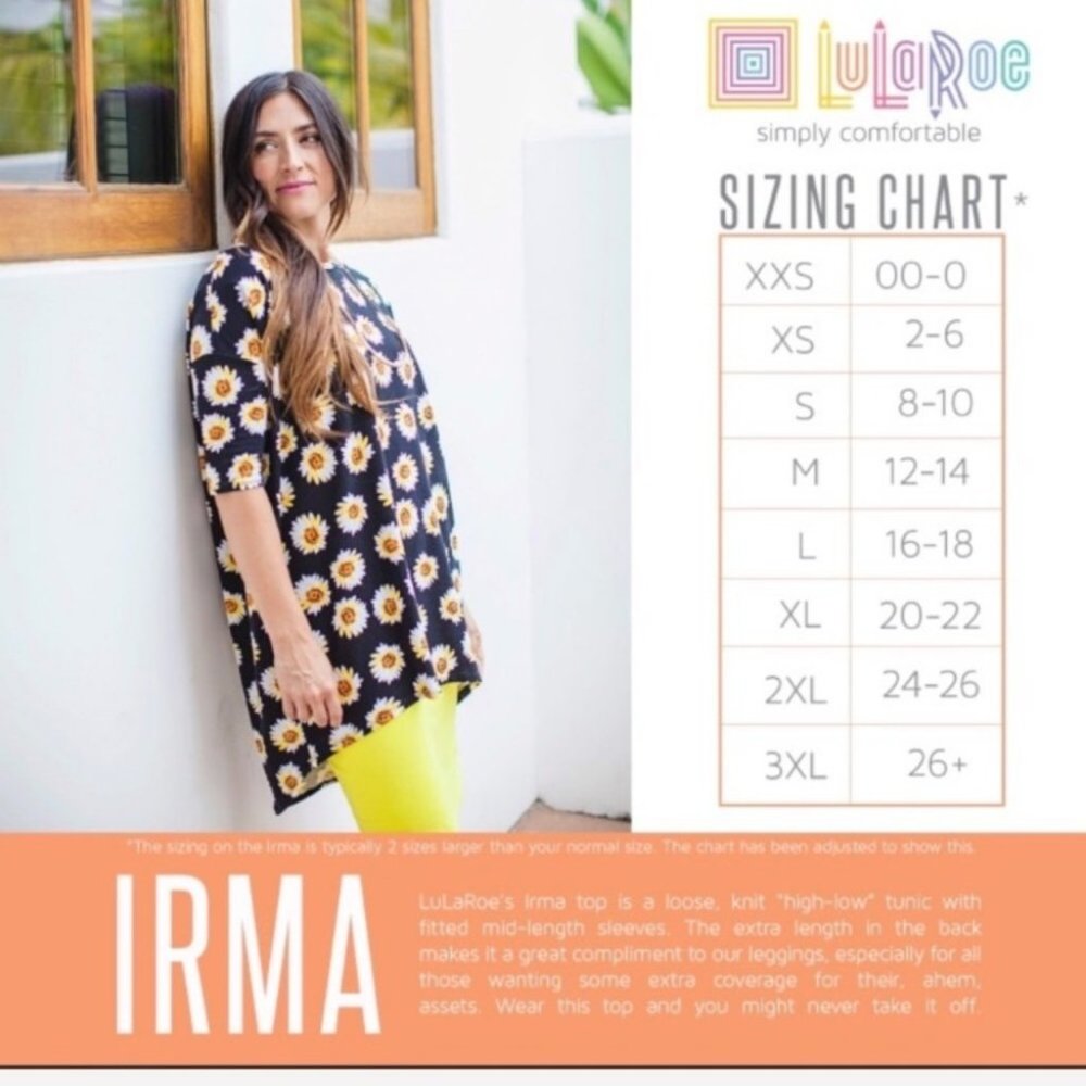 🏵LULAROE🏵IRMA the HI/LO TUNIC TOP🏵